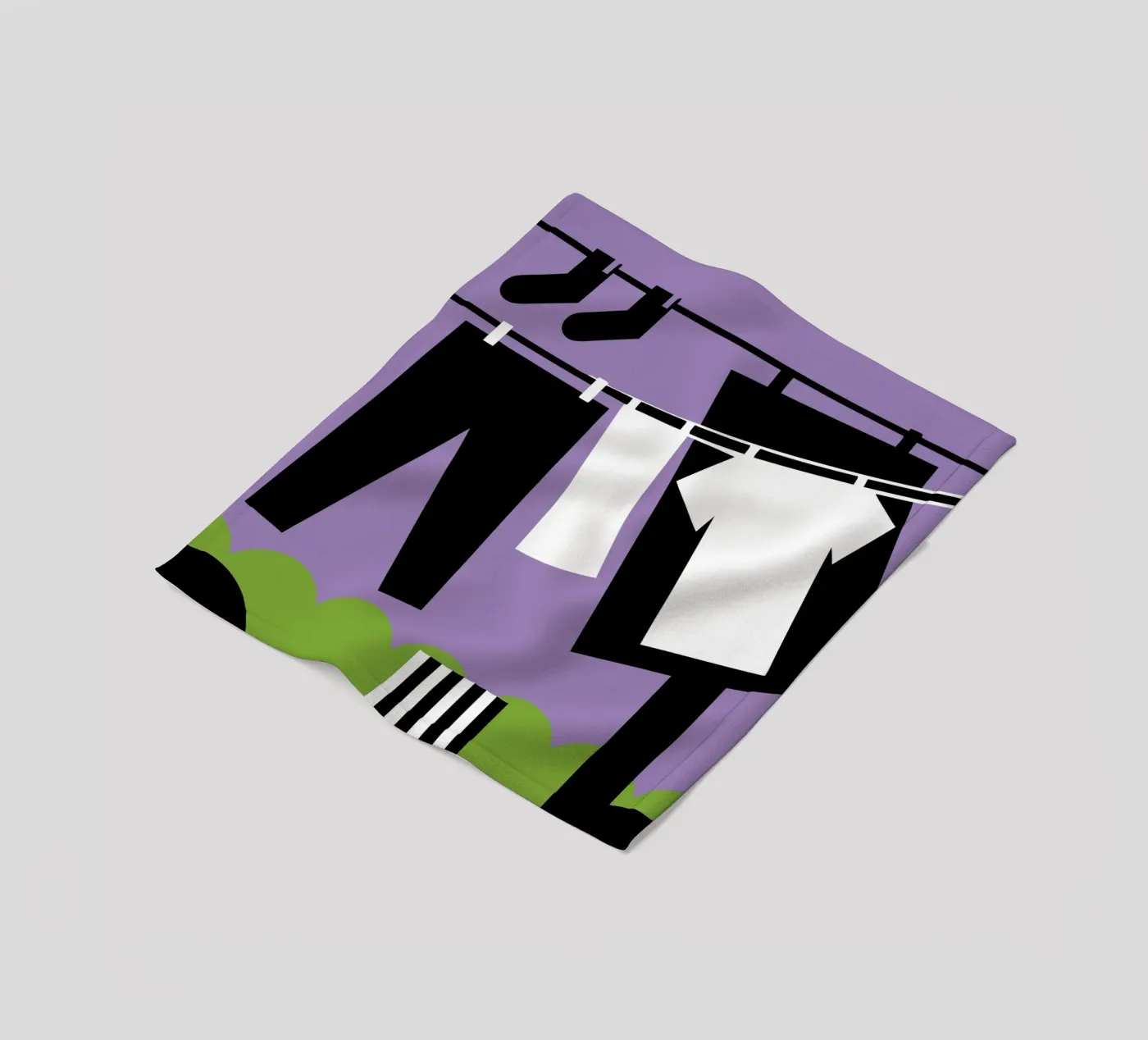 Drying Clothes fleece blanket by LOOK DIFFERENT
