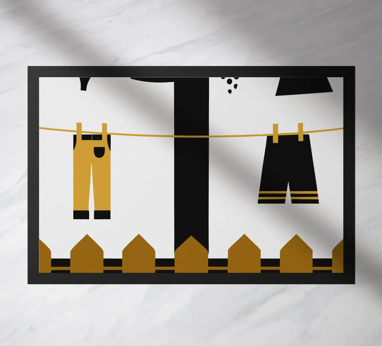 Clothesline doormat by LOOK DIFFERENT