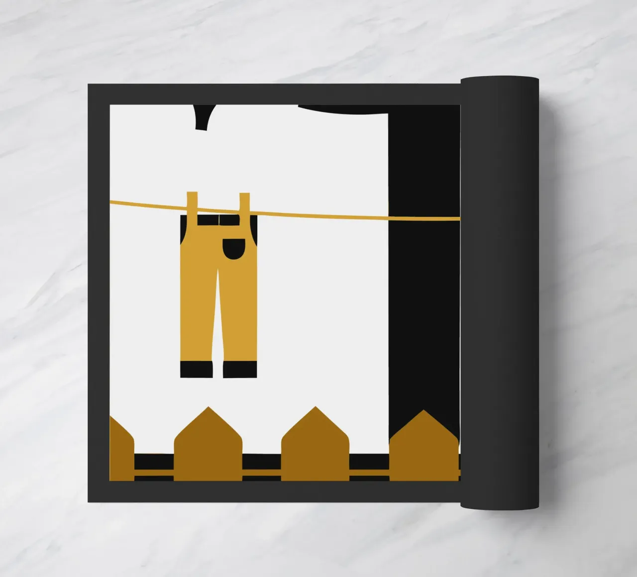 Clothesline doormat by LOOK DIFFERENT