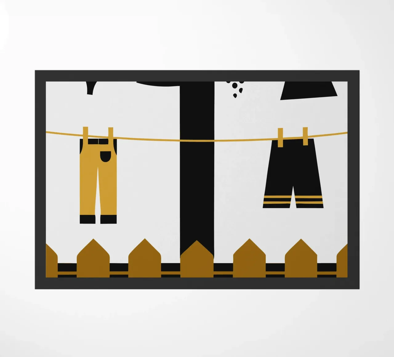 Clothesline doormat by LOOK DIFFERENT
