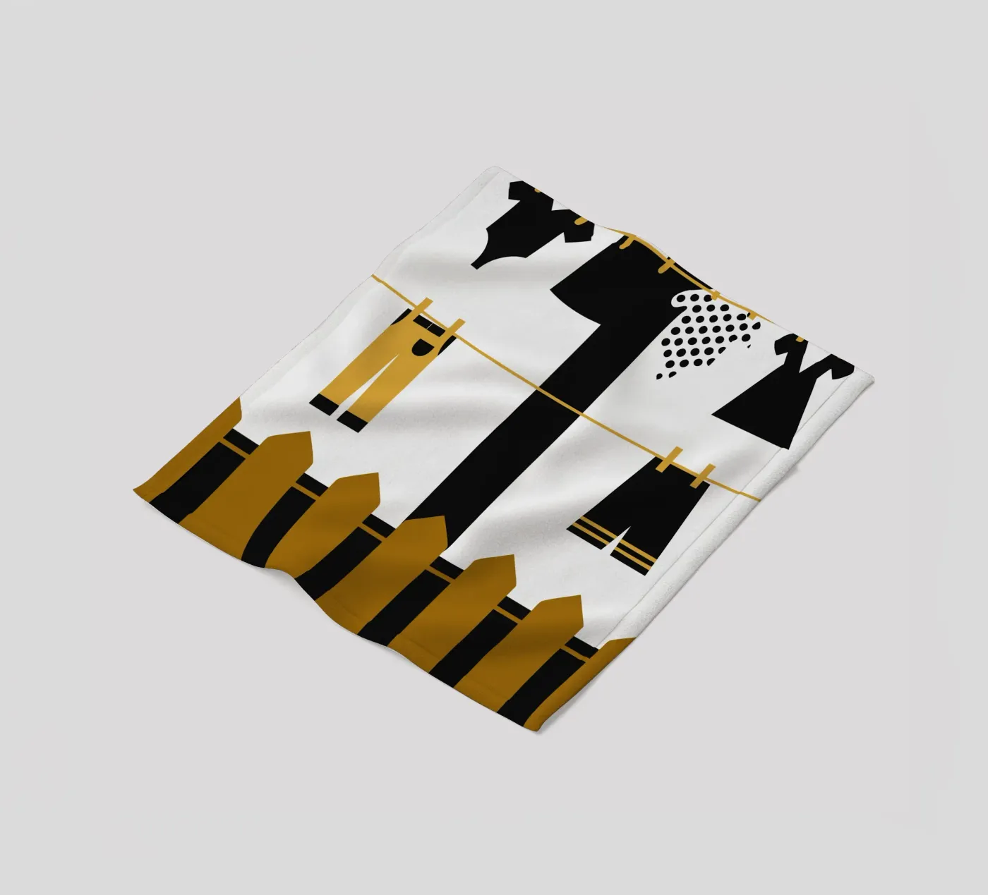Clothesline fleece blanket by LOOK DIFFERENT