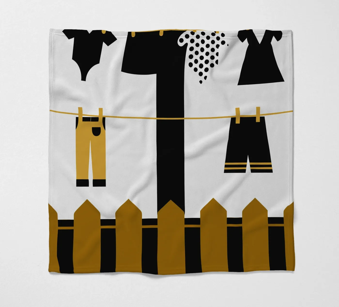 Clothesline fleece blanket by LOOK DIFFERENT