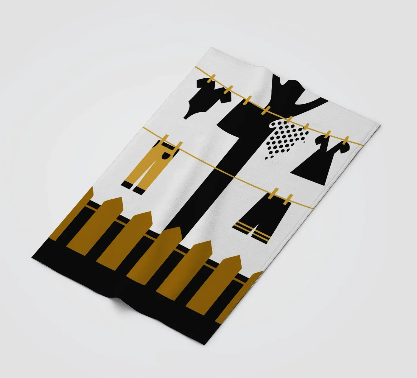 Clothesline fleece blanket by LOOK DIFFERENT