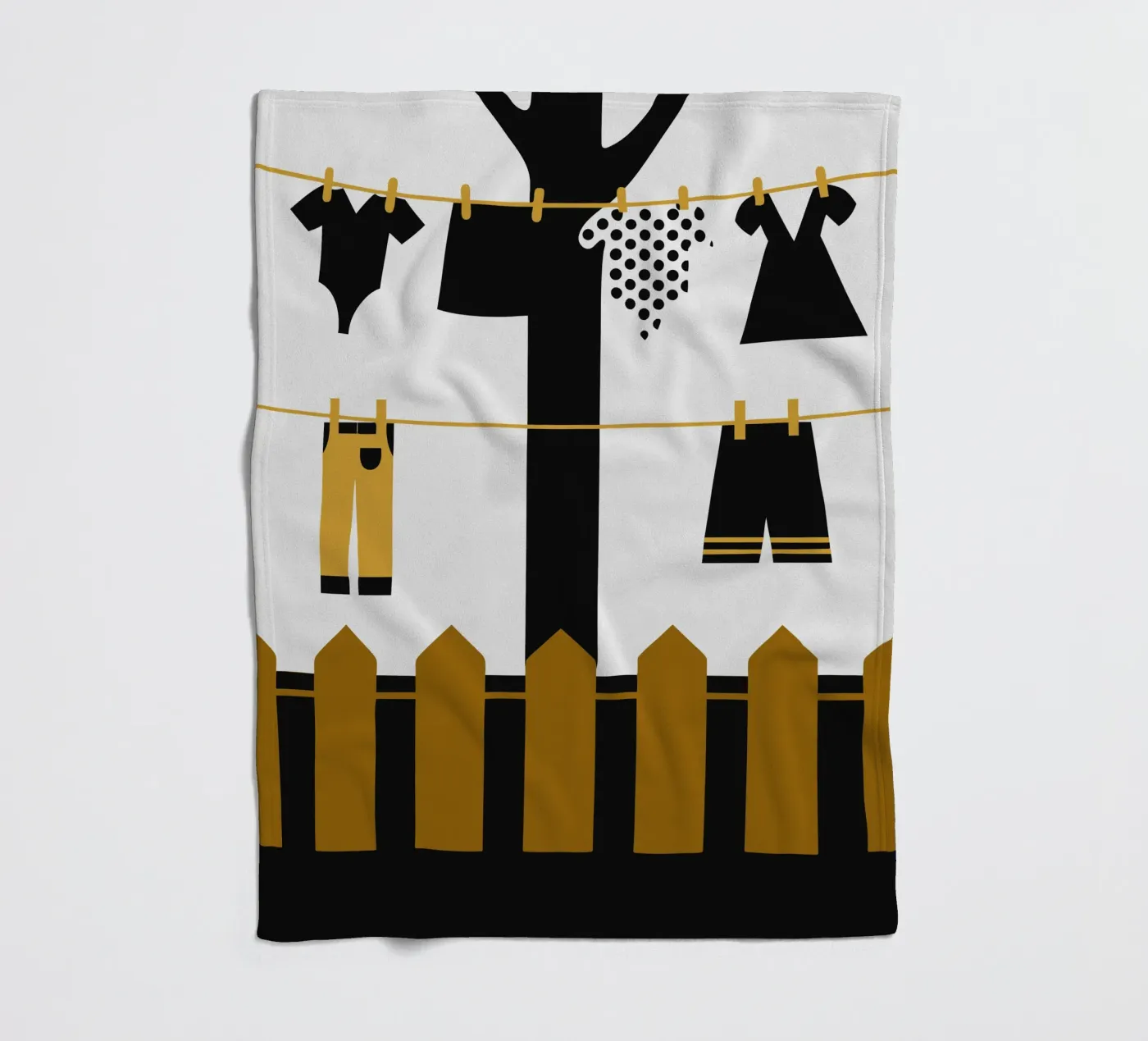 Clothesline fleece blanket by LOOK DIFFERENT