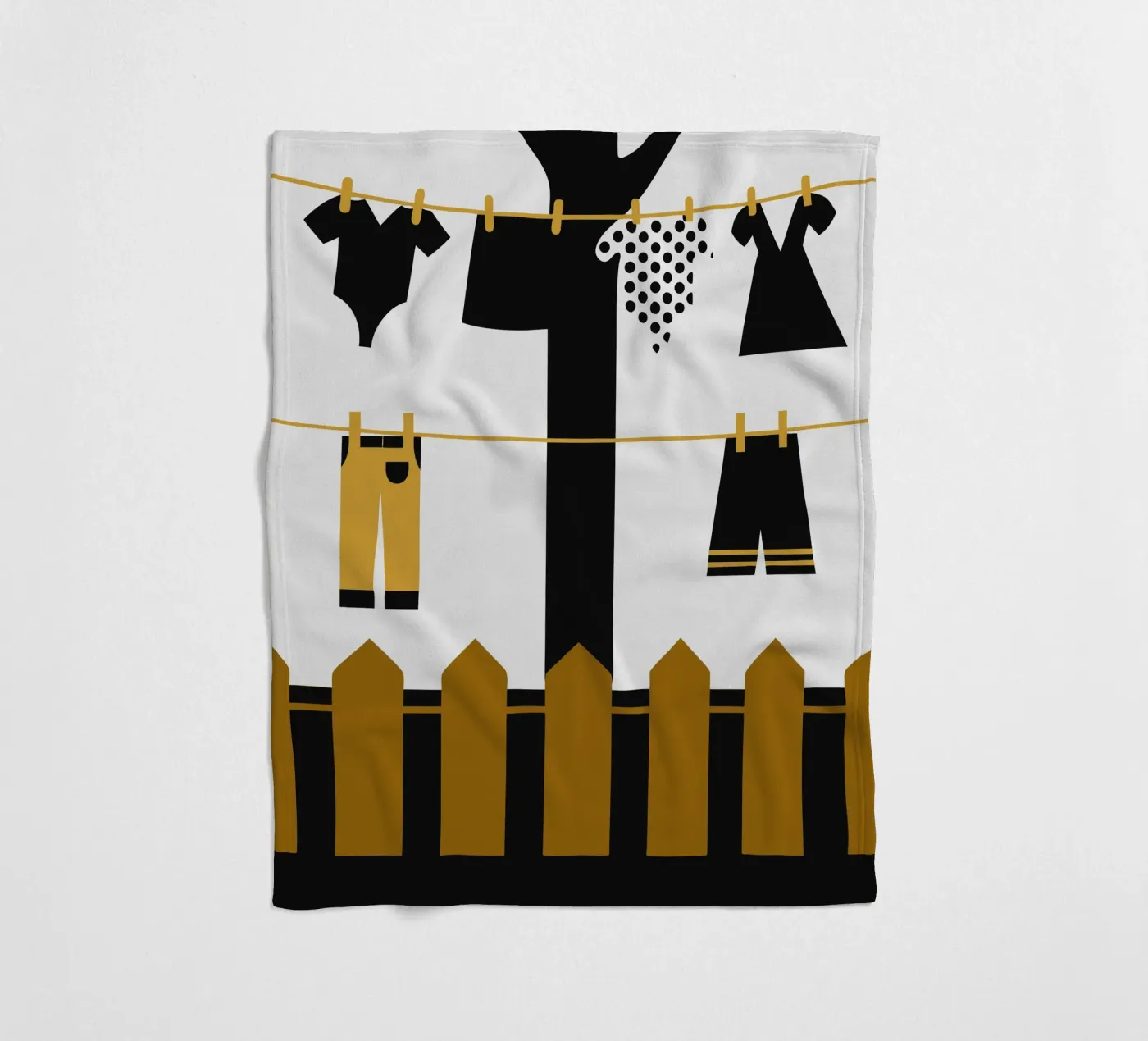 Clothesline fleece blanket by LOOK DIFFERENT