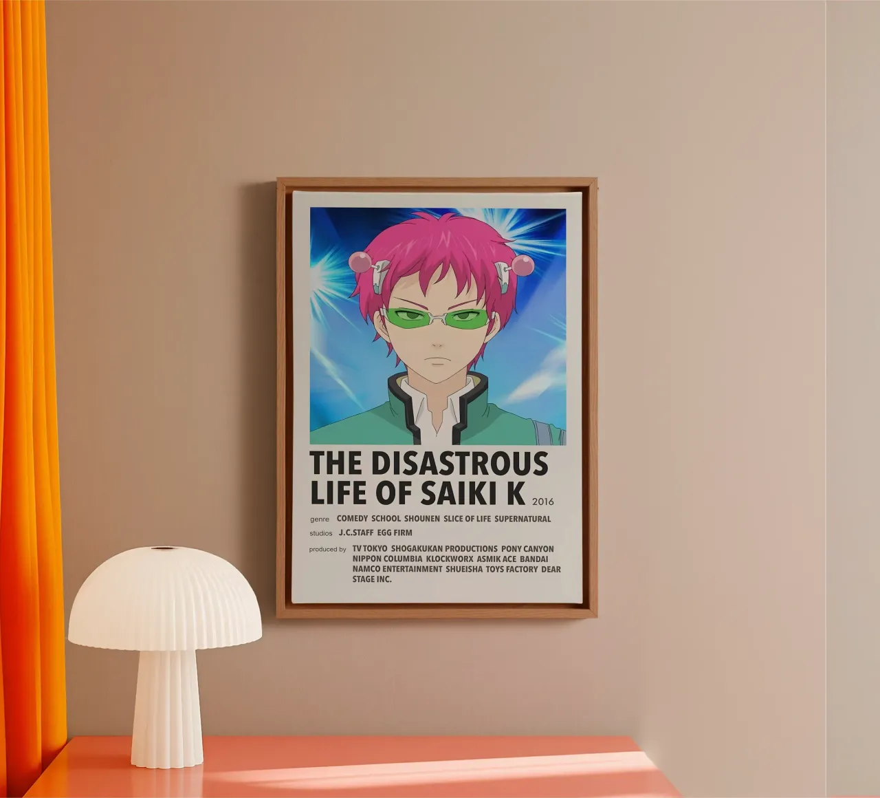THE DISASTROUS LIFE OF SAIKI K  2016 canvas with Floater frame by Totoya