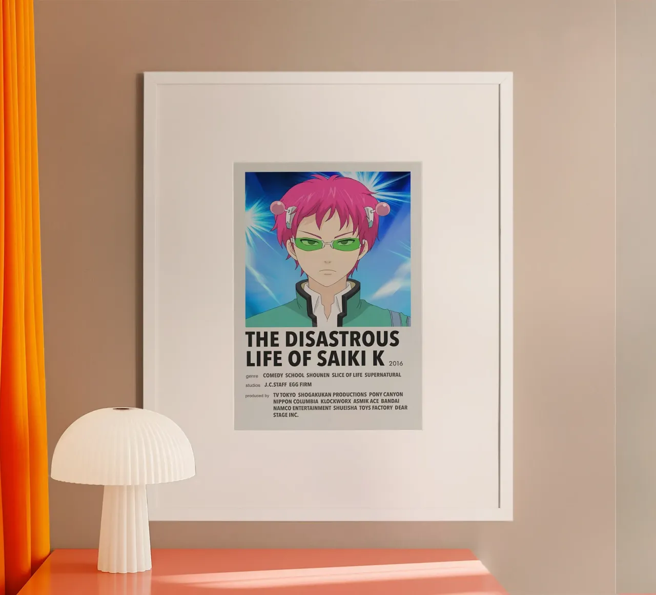 THE DISASTROUS LIFE OF SAIKI K  2016 poster con telaio in plastica da Totoya