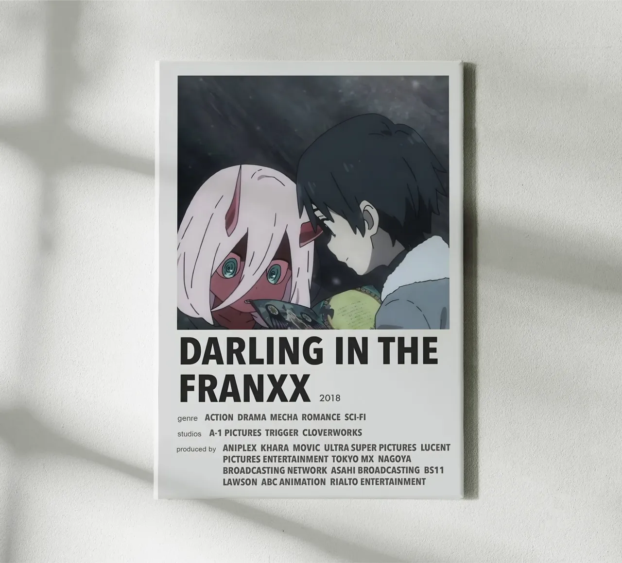 DARLING IN THE FRANXX 2018 tela con Cornice a cassetta da Totoya