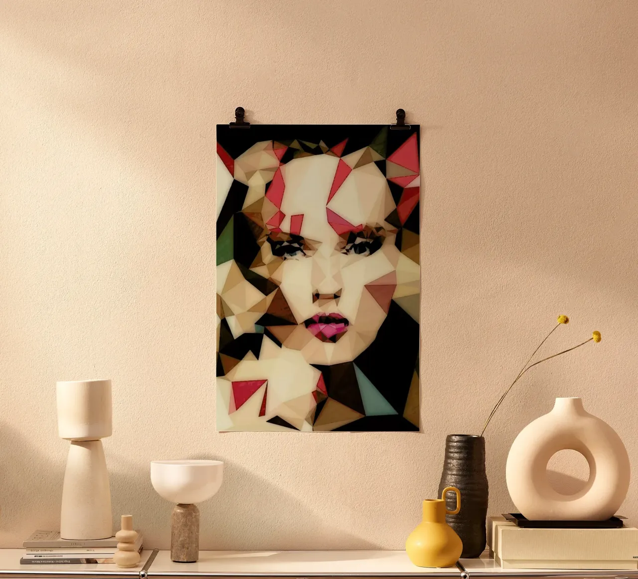 Bohemian Girl poster con telaio in legno da Mayka ienova