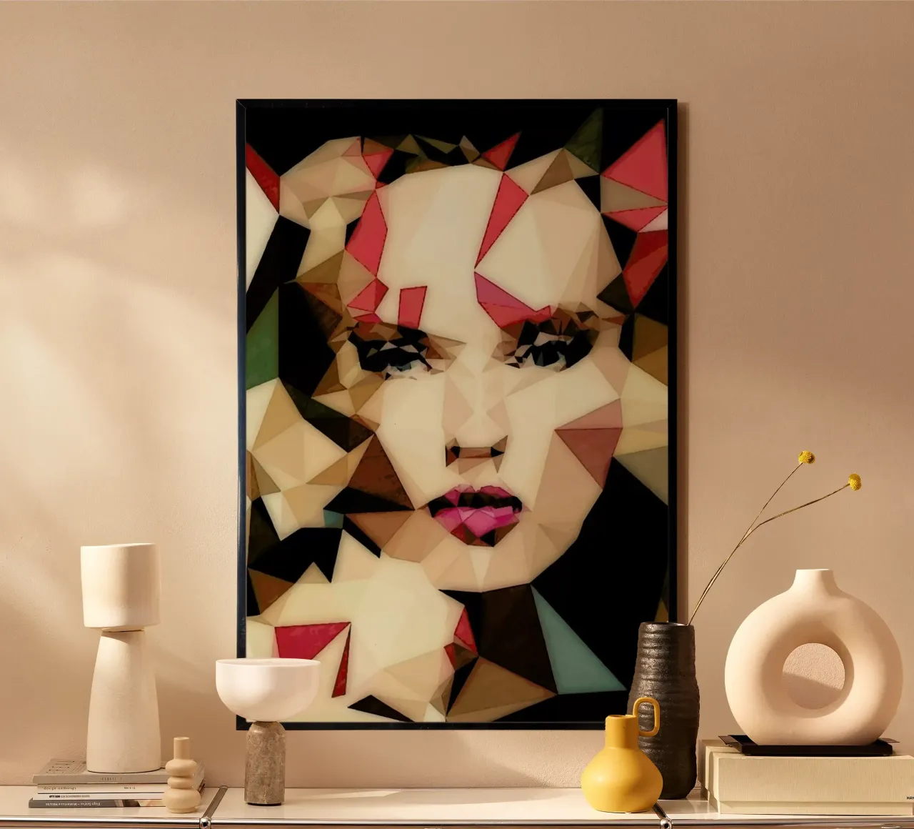 Bohemian Girl poster con telaio in legno da Mayka ienova