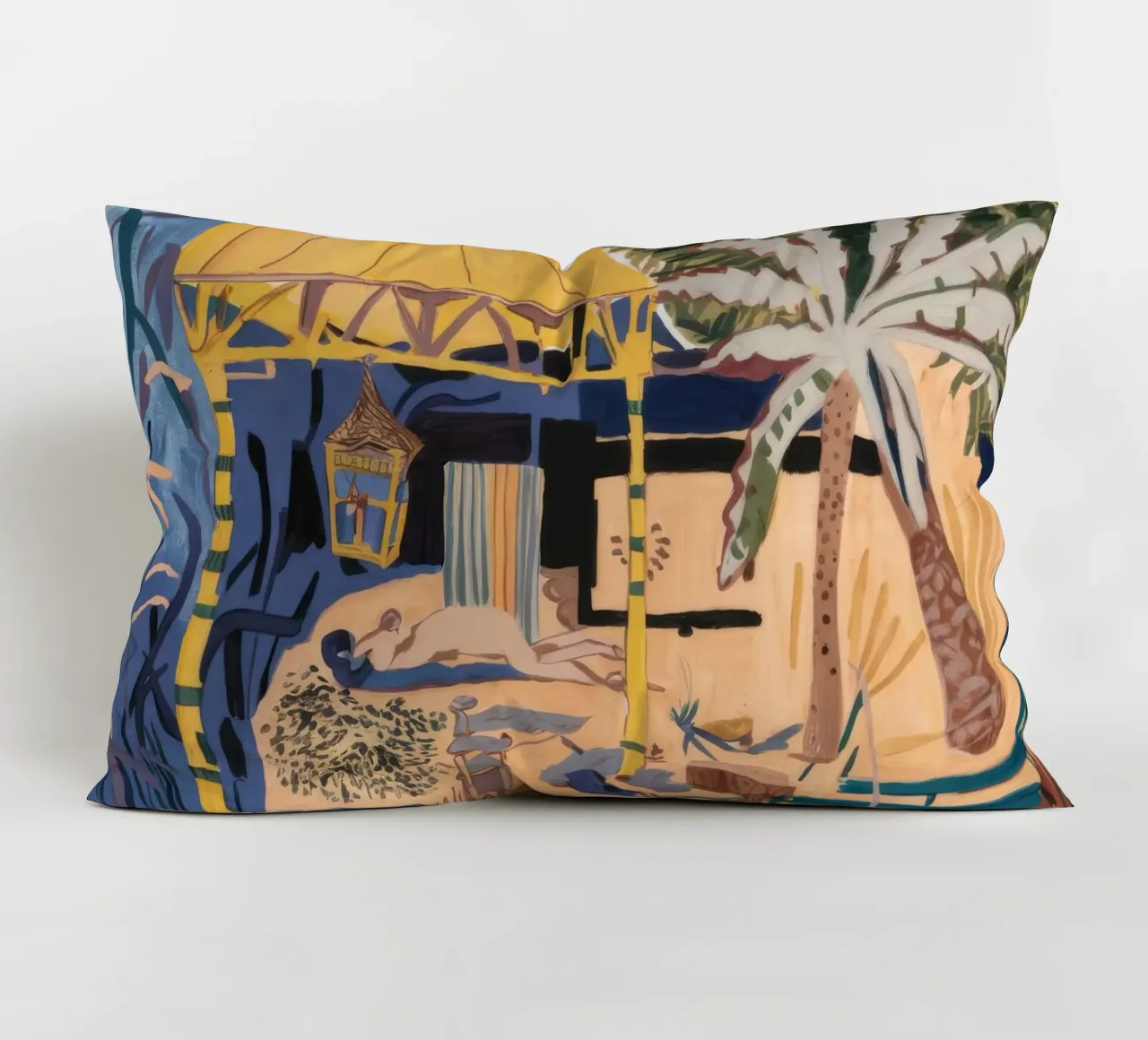 Tropical Oasis Retreat decorative cushion by Beach Palette