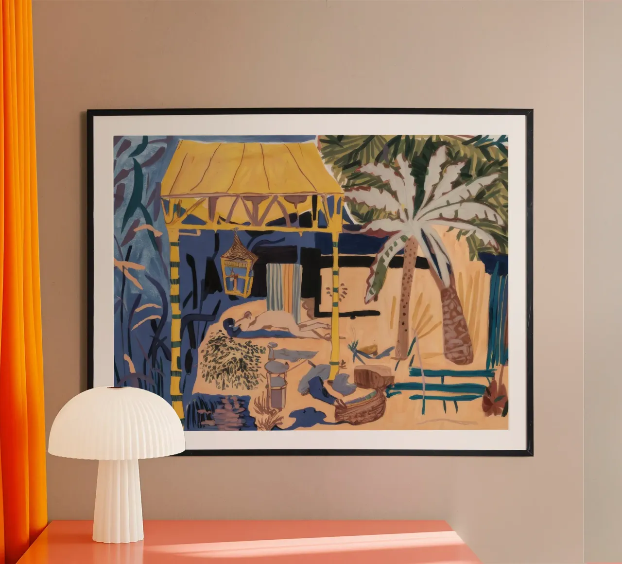 Ritiro nell'oasi tropicale poster con telaio in plastica da Beach Palette