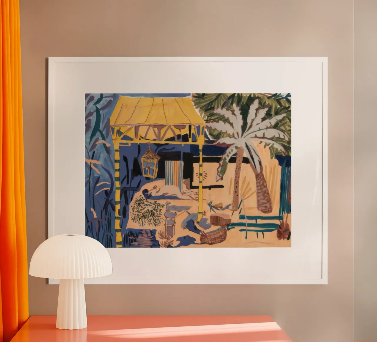 Ritiro nell'oasi tropicale poster con telaio in plastica da Beach Palette