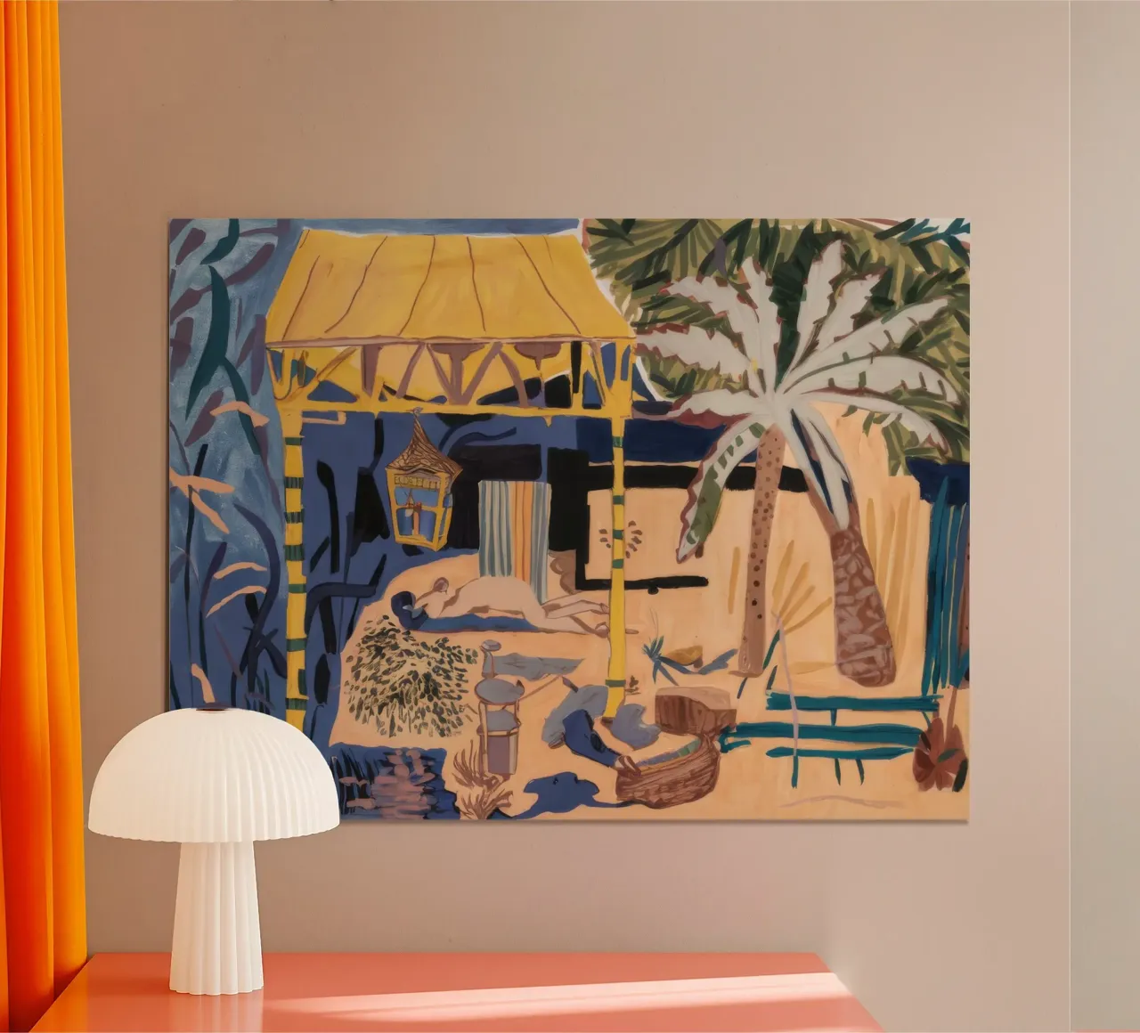 Ritiro nell'oasi tropicale poster con telaio in plastica da Beach Palette