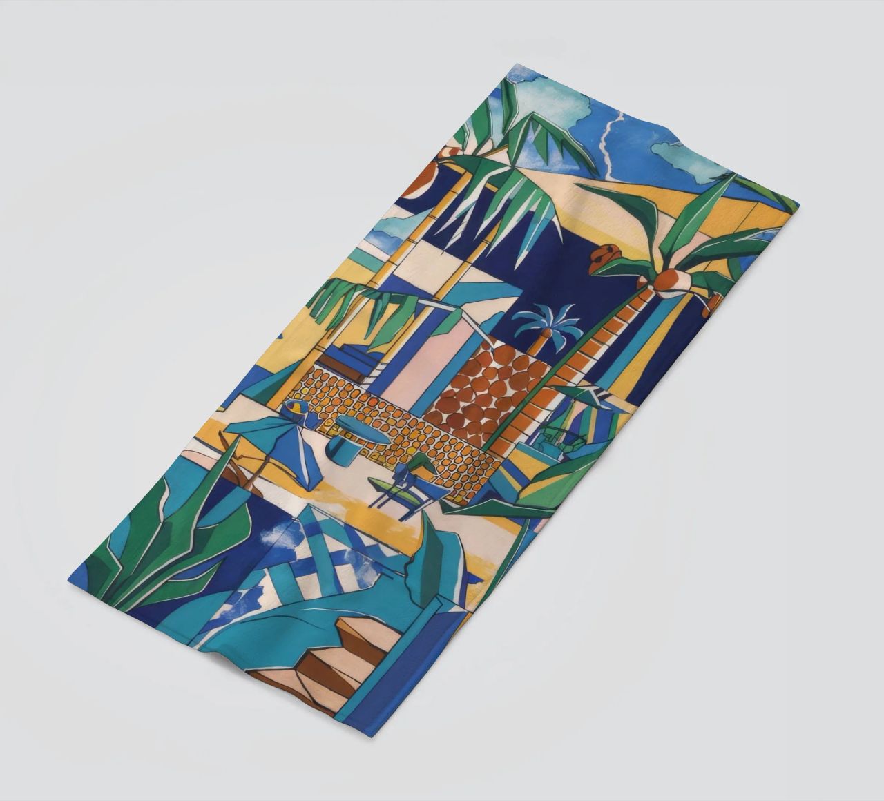 Un vivace paradiso costiero telo mare da Beach Palette