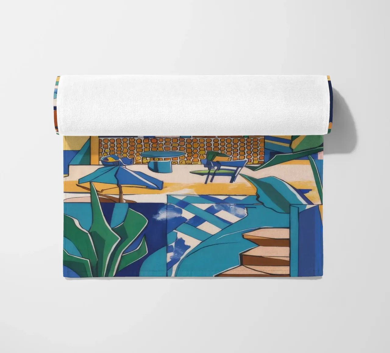 Un vivace paradiso costiero telo mare da Beach Palette