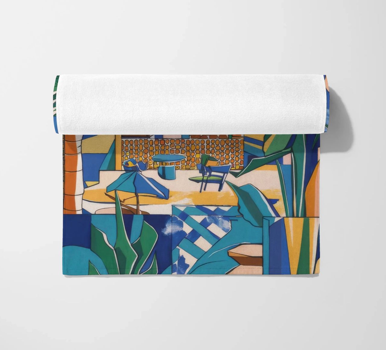 Un vivace paradiso costiero telo mare da Beach Palette