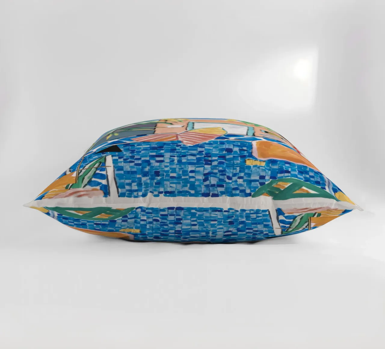 Tranquil Poolside Escape decorative cushion by Beach Palette