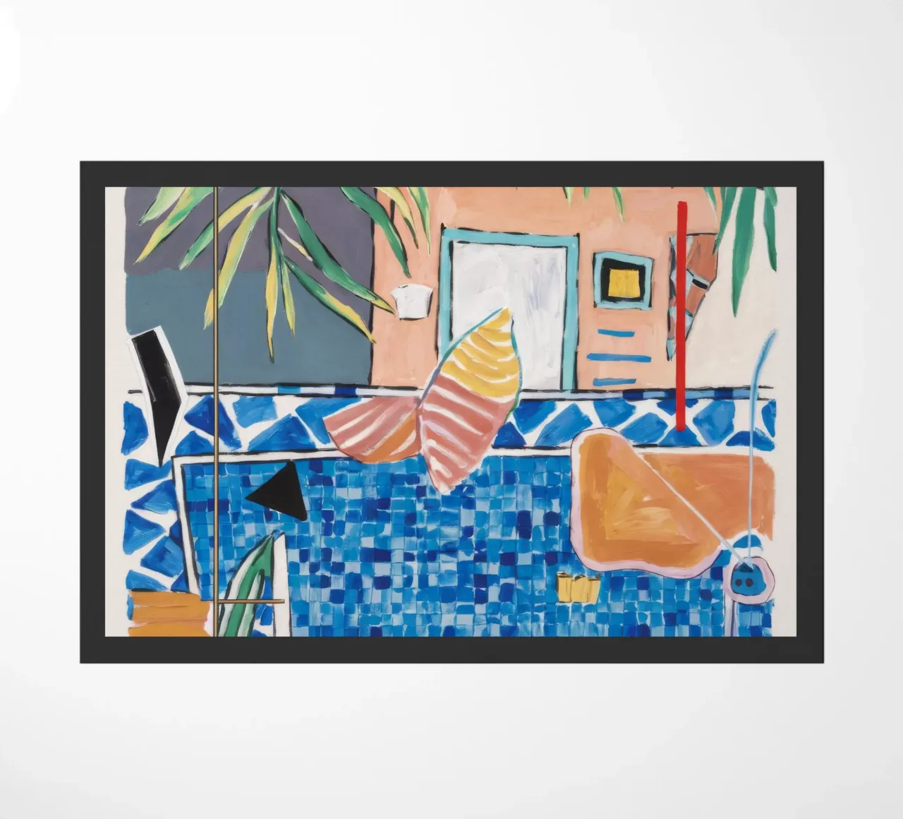 Tranquil Poolside Escape doormat by Beach Palette