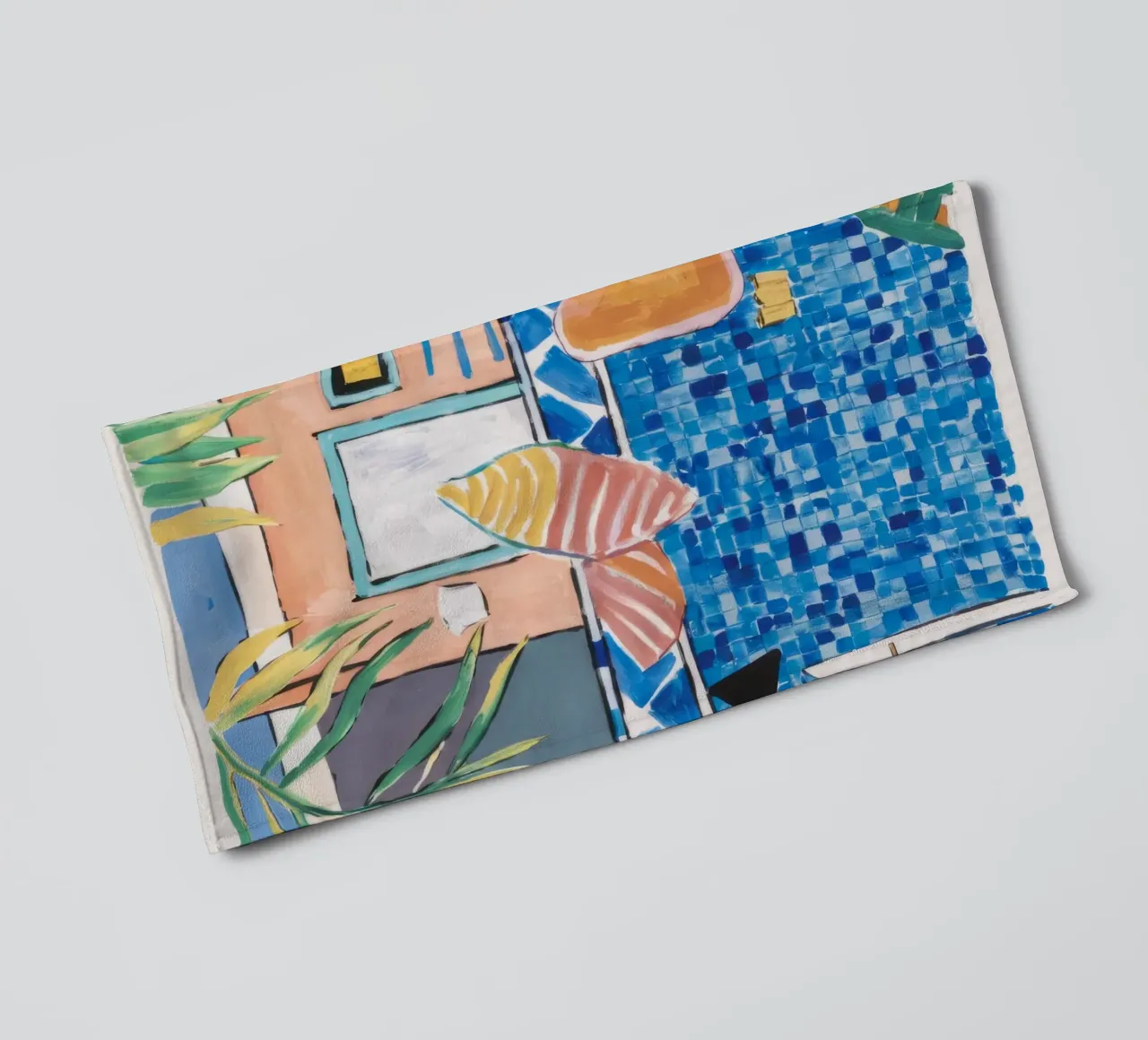 Tranquil Poolside Escape towel by Beach Palette