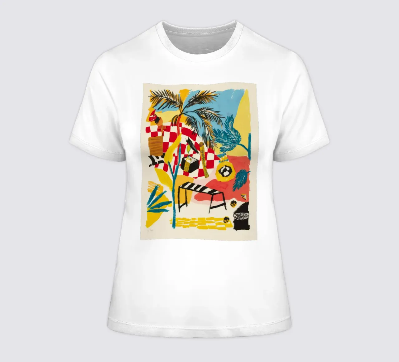 Exotic Beach Adventure women's fitted t-shirt by Beach Palette