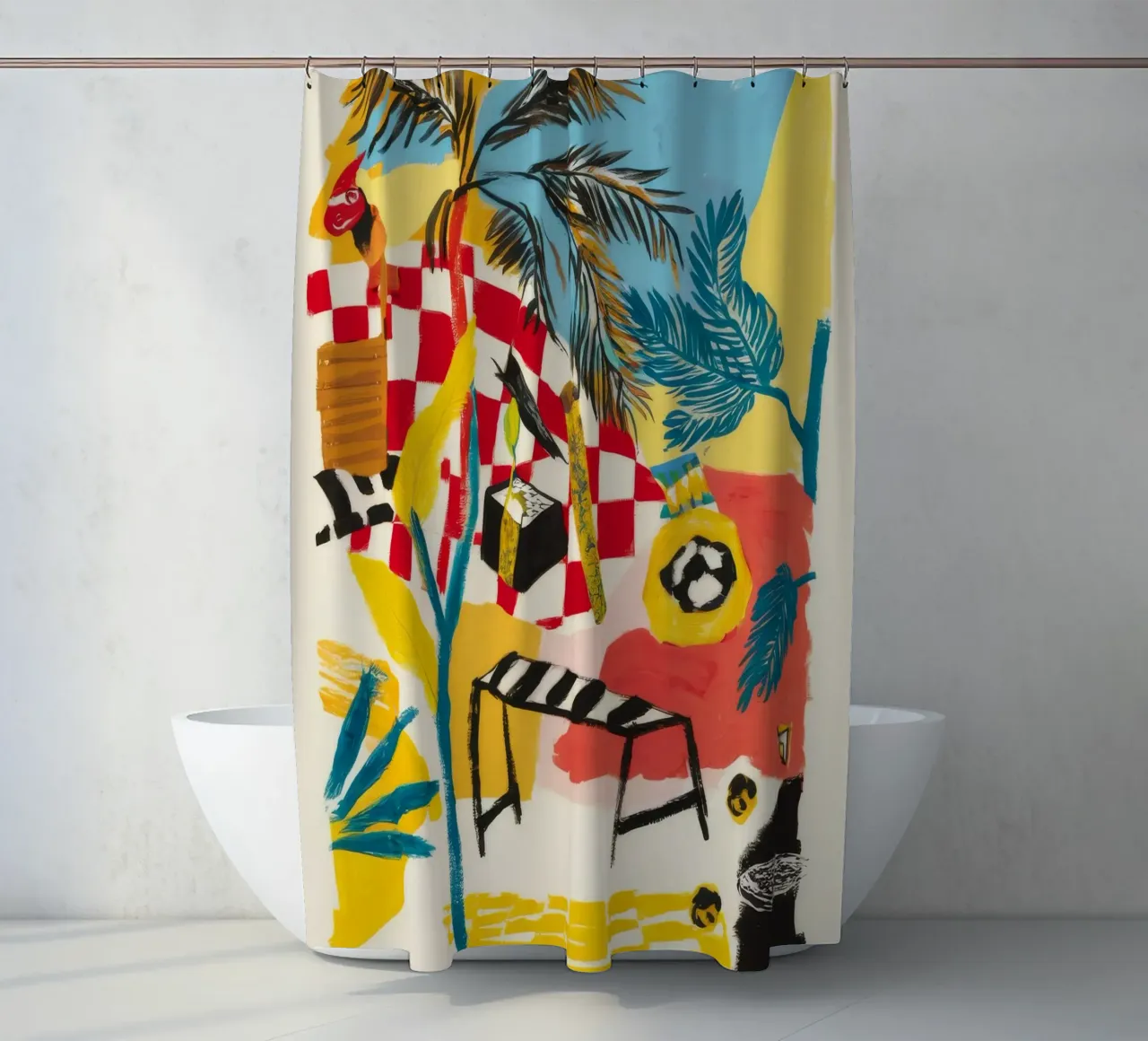 Exotic Beach Adventure shower curtain by Beach Palette