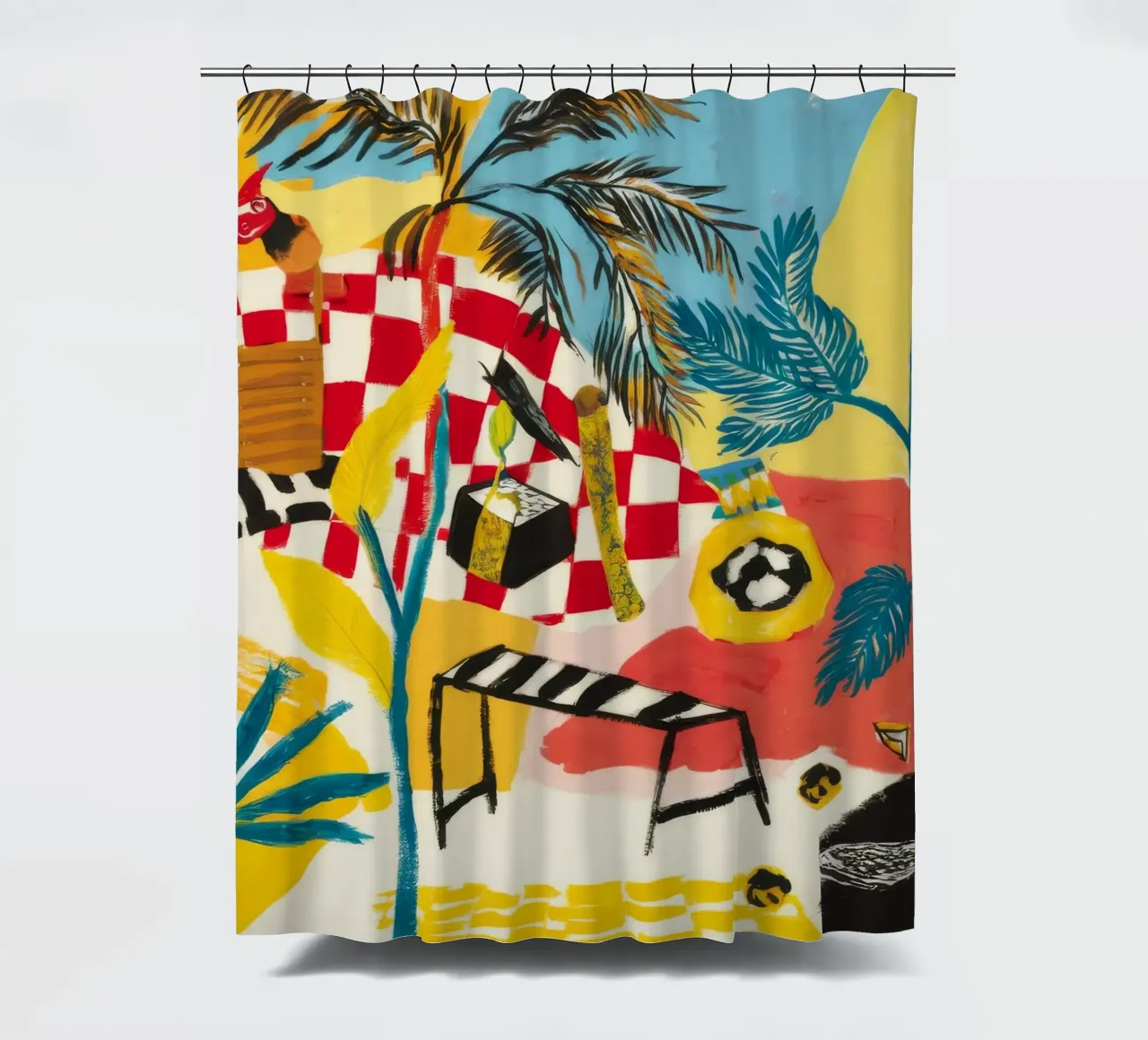 Exotic Beach Adventure shower curtain by Beach Palette