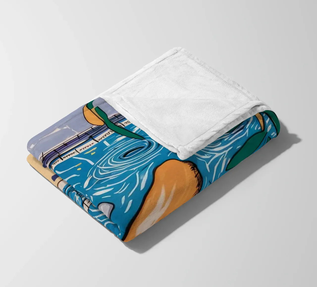 Sereno porto sull'acqua coperta in pile da Beach Palette