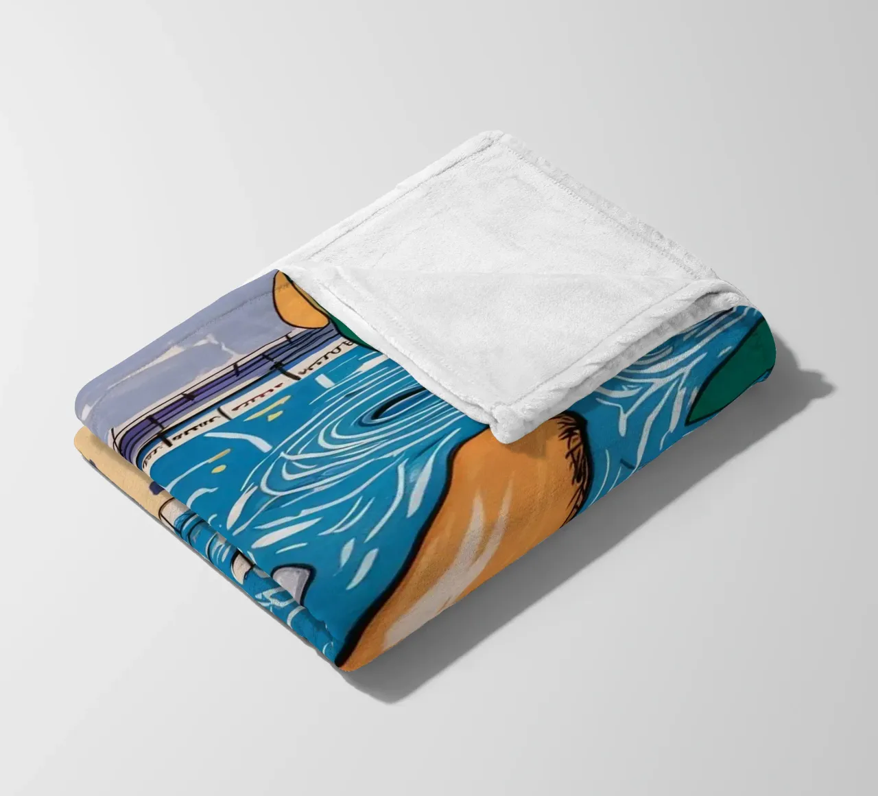 Sereno porto sull'acqua coperta in pile da Beach Palette