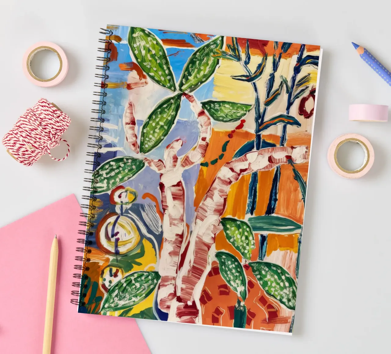 Lush Botanical Escape spiral notebook by Beach Palette