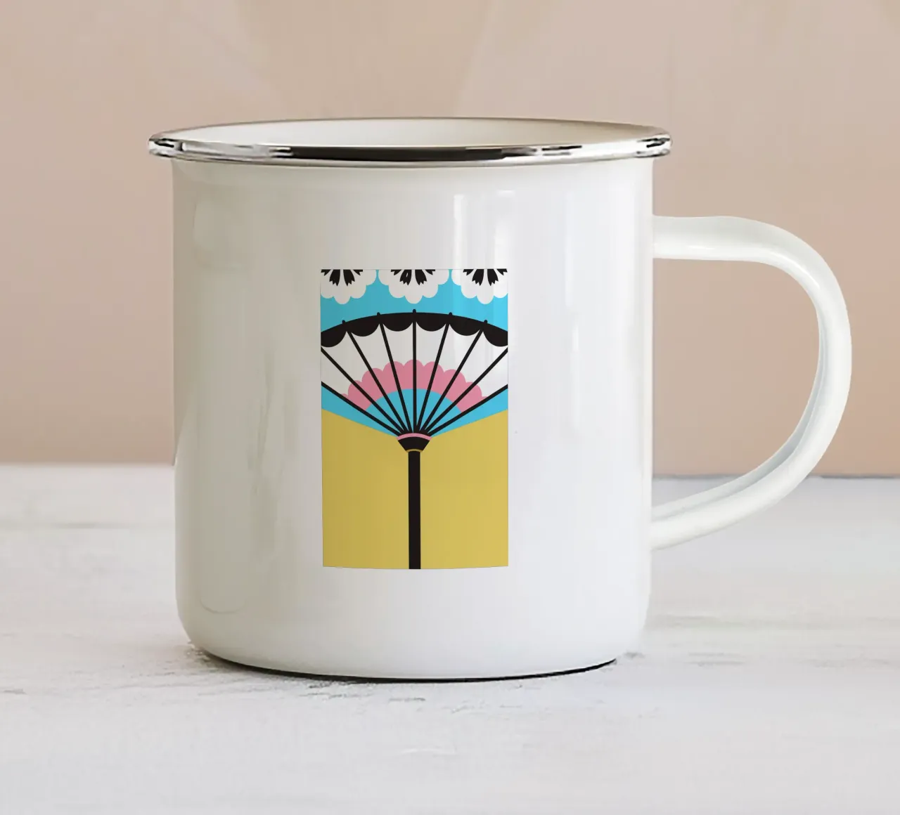 Umbrella tazza in smalto da LOOK DIFFERENT