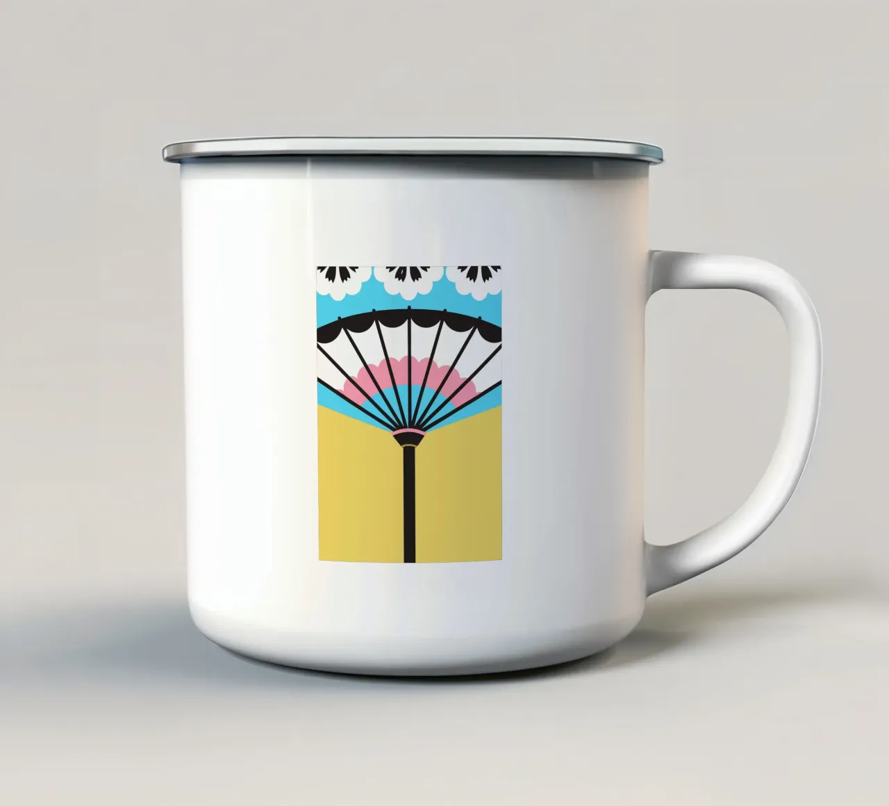 Umbrella tazza in smalto da LOOK DIFFERENT