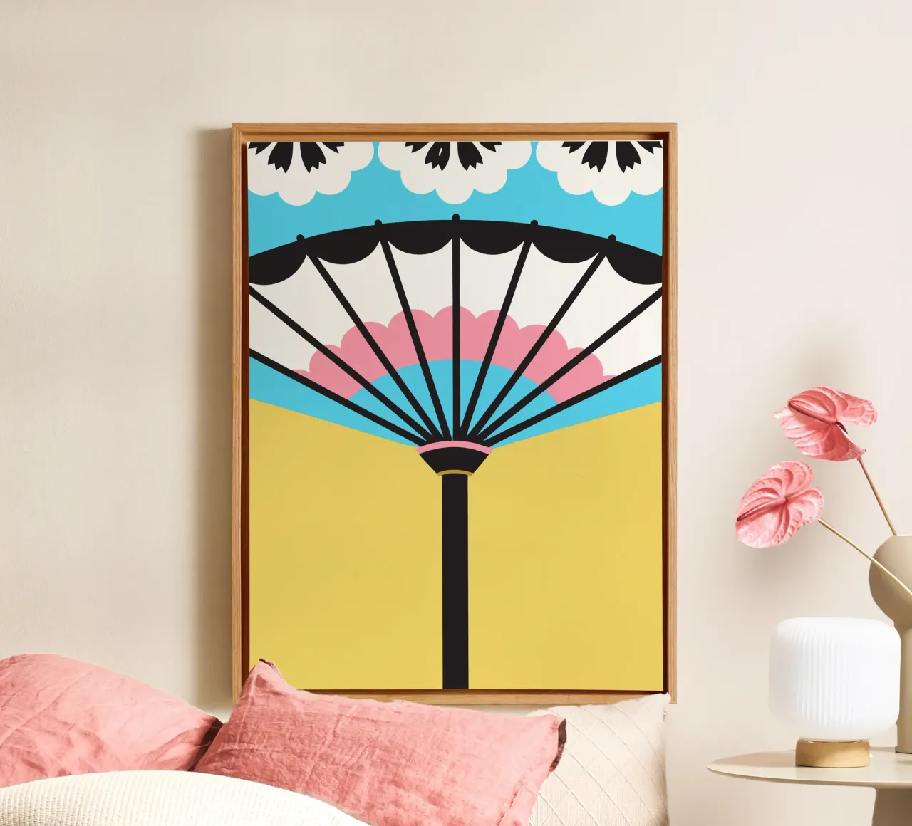 Paraplu canvas met Baklijst van LOOK DIFFERENT