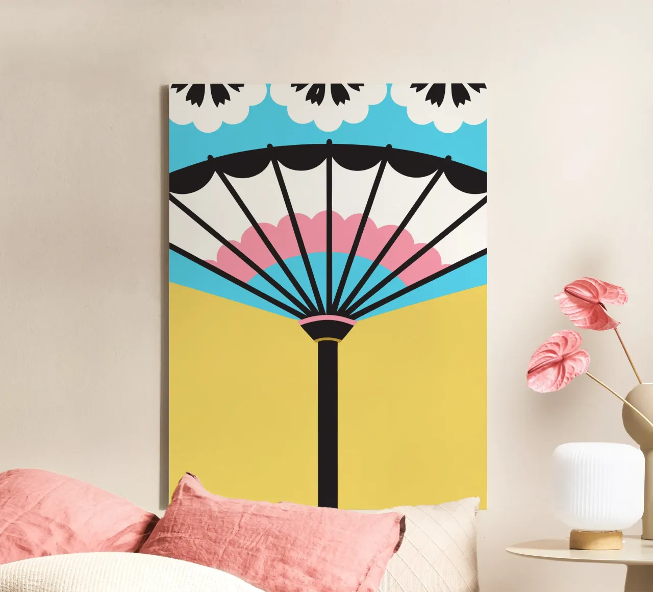 Paraplu canvas met Baklijst van LOOK DIFFERENT