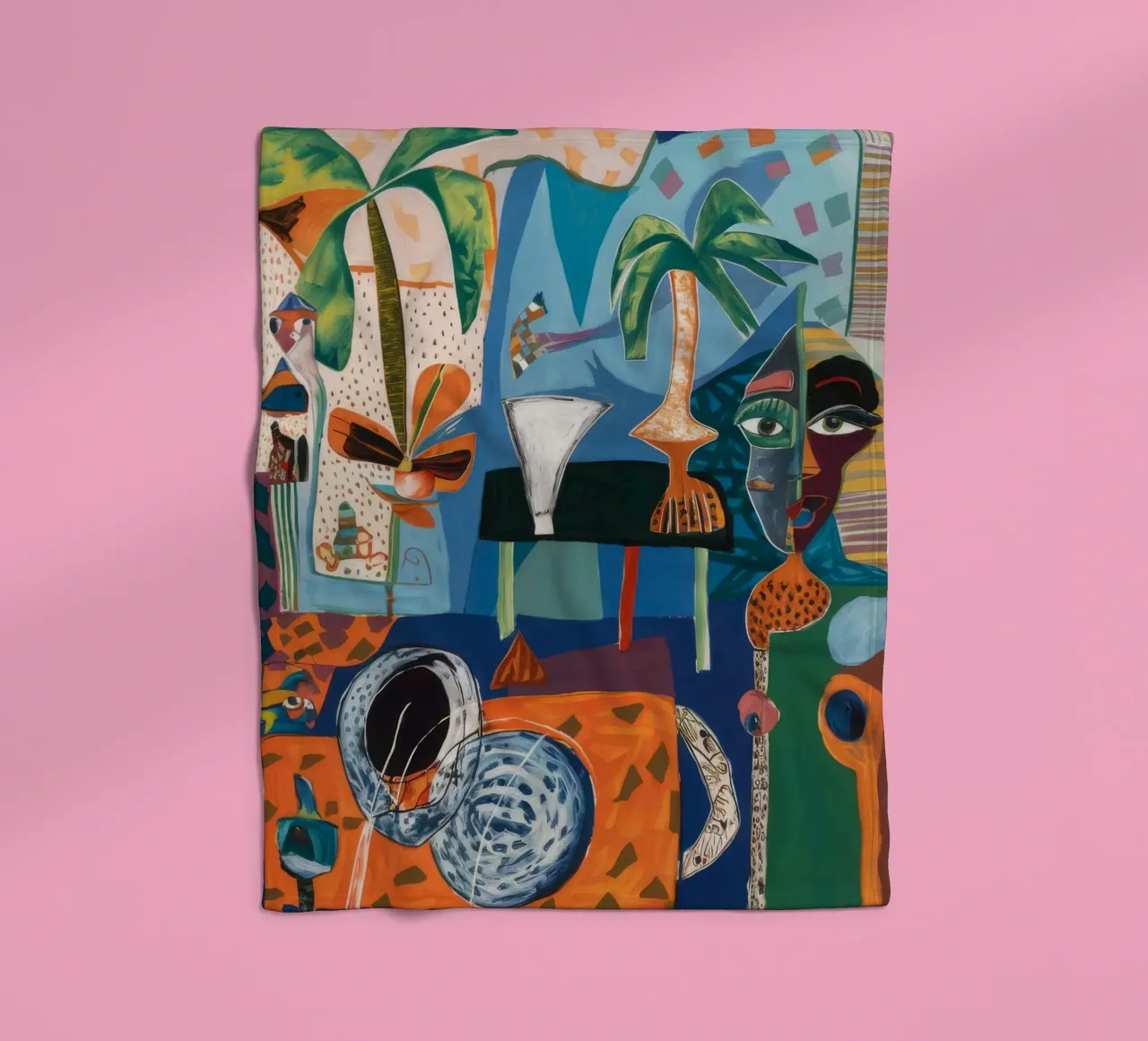 Coastal Art Sanctuary fleece blanket by Beach Palette