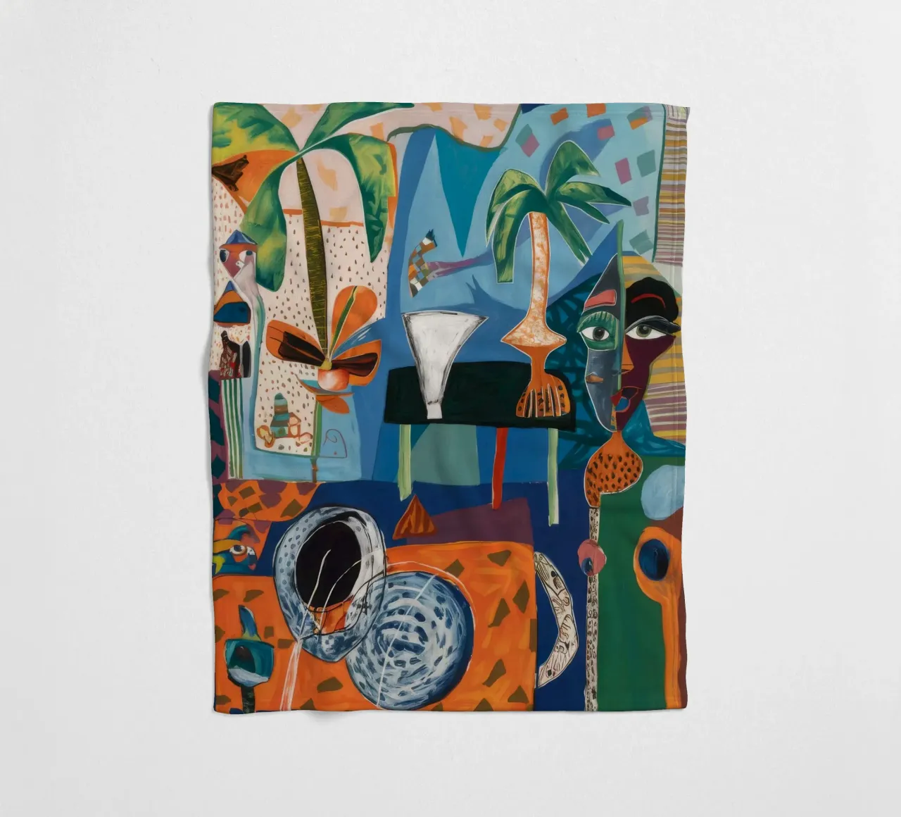 Coastal Art Sanctuary fleece blanket by Beach Palette