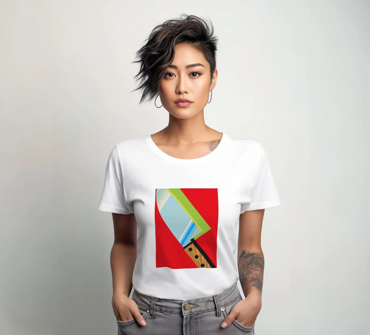 Knife t-shirt ajusté pour femmes de LOOK DIFFERENT