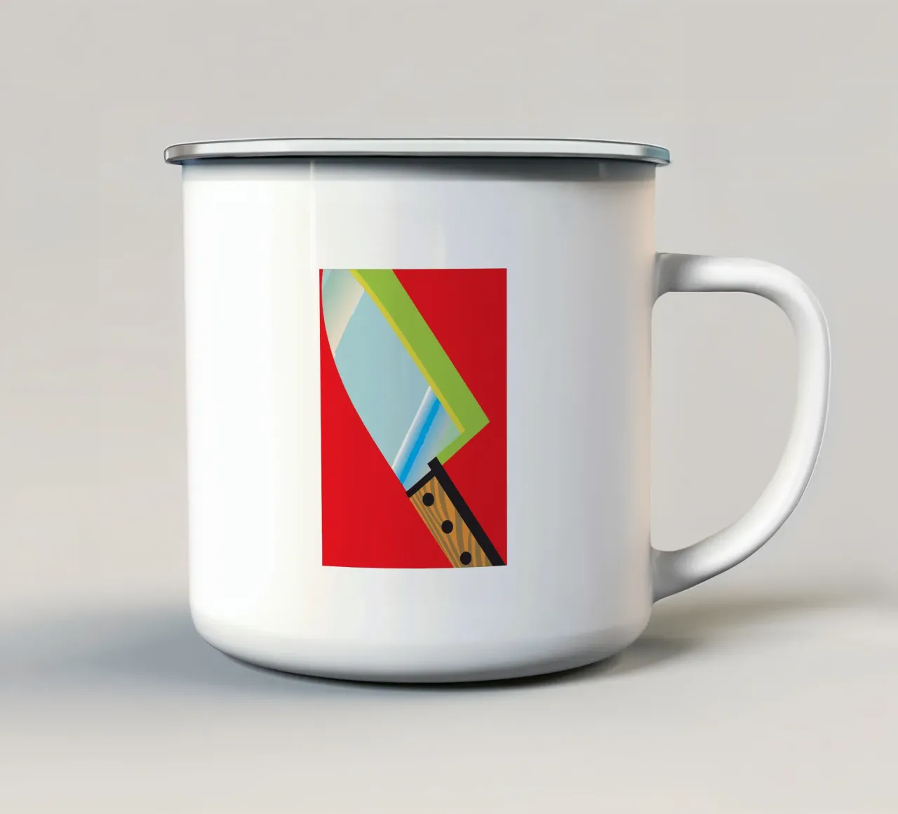 Coltello tazza in smalto da LOOK DIFFERENT
