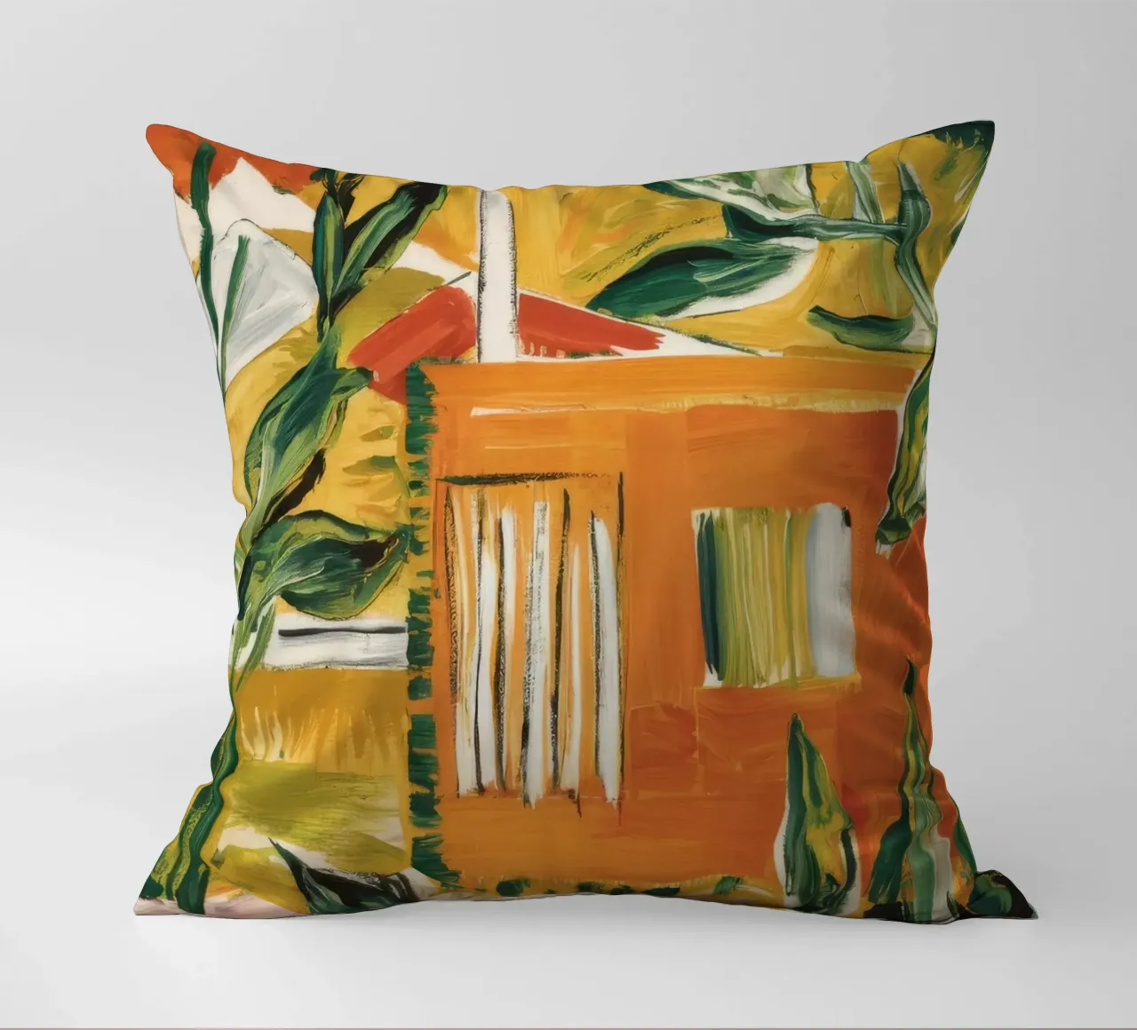 Serene Garden Retreat decorative cushion by Beach Palette