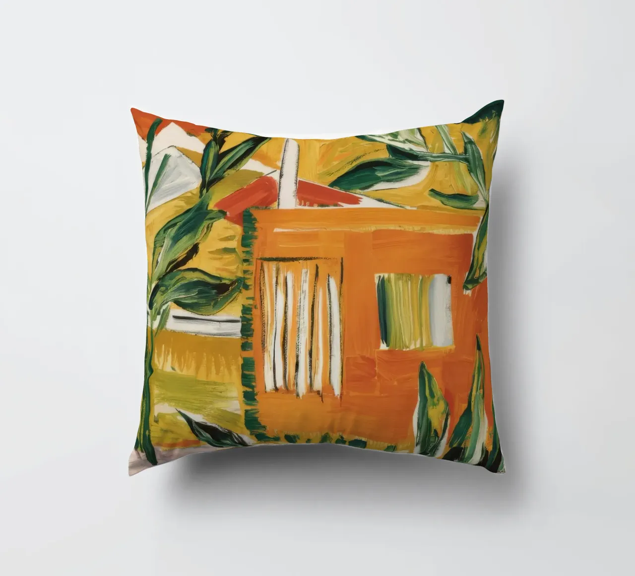 Serene Garden Retreat decorative cushion by Beach Palette