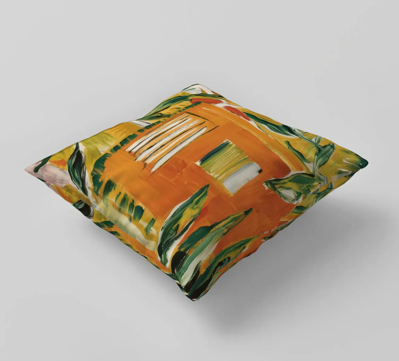 Serene Garden Retreat decorative cushion by Beach Palette