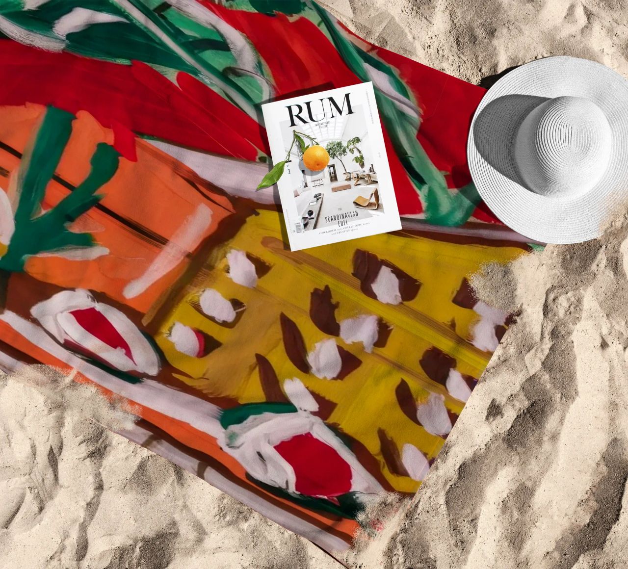 Un paradiso vibrante nella giungla telo mare da Beach Palette