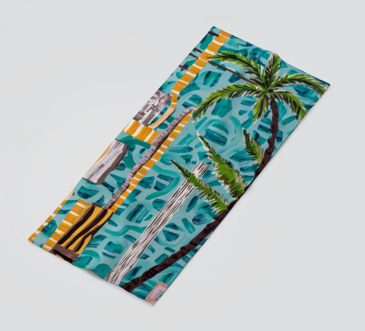 Tropical Poolside Paradise beach towel by Beach Palette