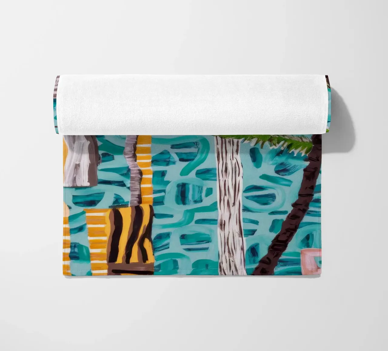 Tropical Poolside Paradise beach towel by Beach Palette