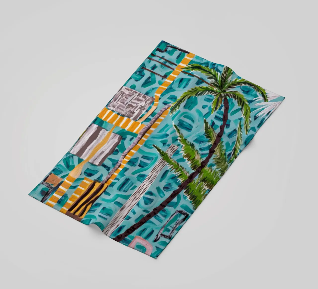 Tropical Poolside Paradise beach towel by Beach Palette