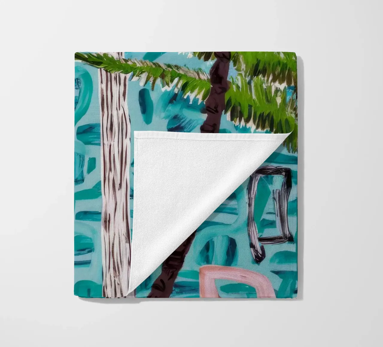 Tropical Poolside Paradise beach towel by Beach Palette