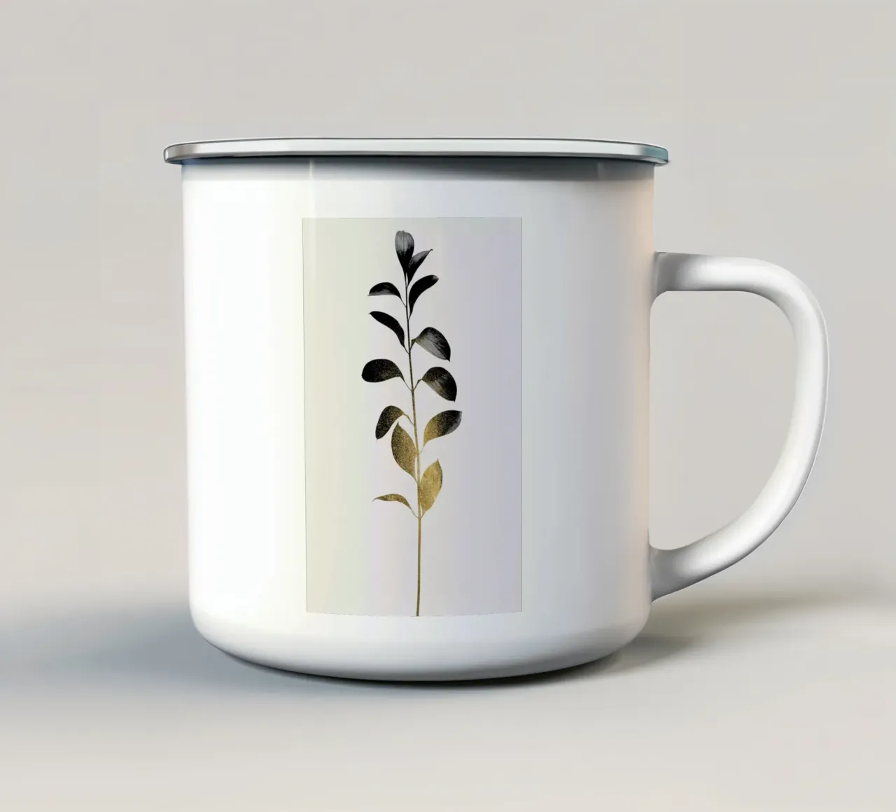 Monochromatica No. 9 enamel mug by Kubistika