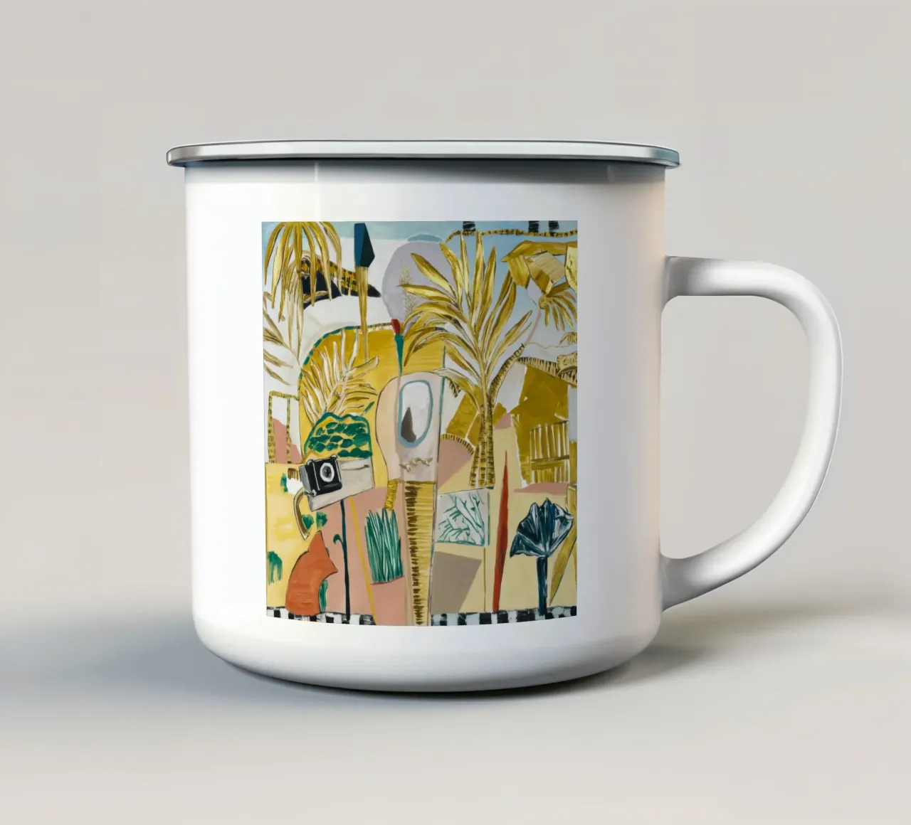 Sogno dell'oasi d'oro tazza in smalto da Beach Palette