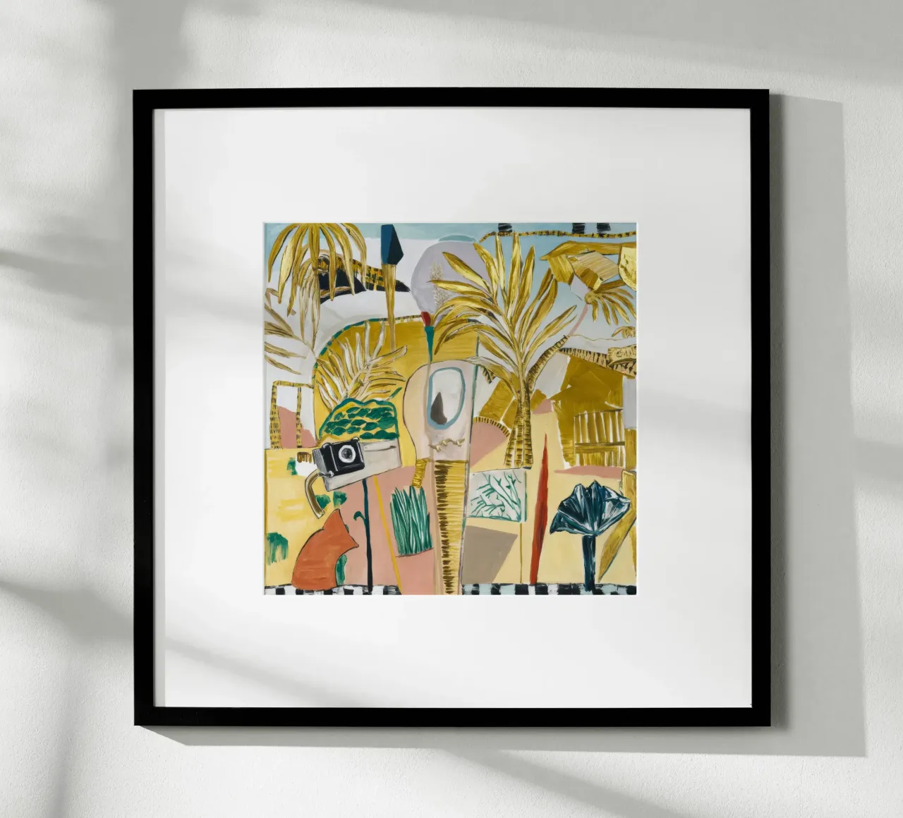 Sogno dell'oasi d'oro poster con telaio in alluminio da Beach Palette