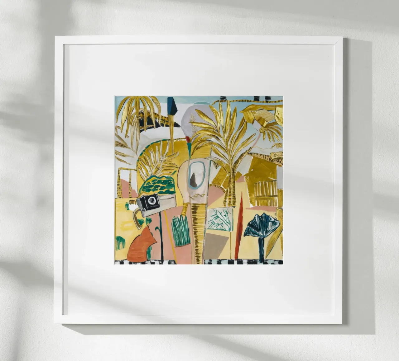 Sogno dell'oasi d'oro poster con telaio in alluminio da Beach Palette